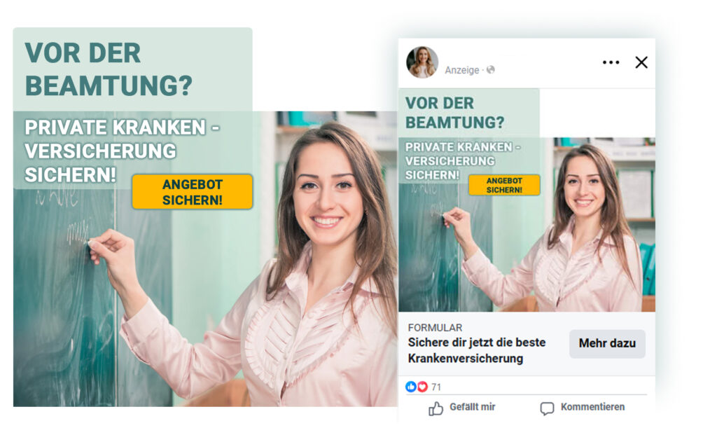 Lehrer PKV Leads Ad